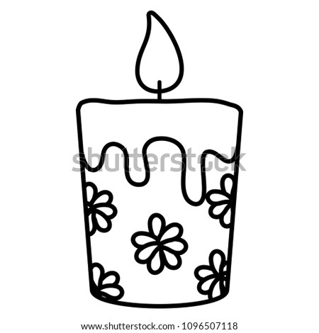 Candles with floral design 