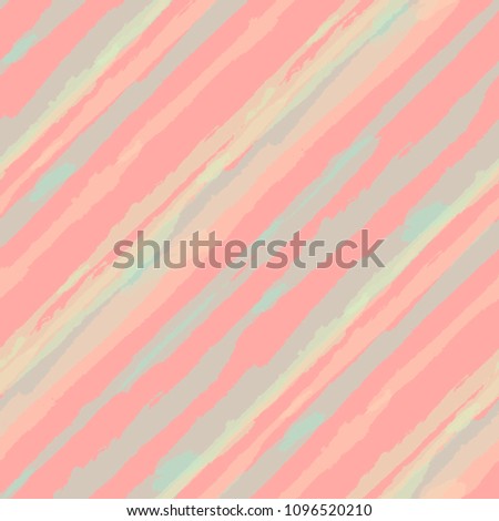 Seamless Diagonal Grunge Stripes. Abstract Texture with Dry Brush Strokes. Scribbled Grunge Motif for Fabric, Print, Textile Retro Vector Background.