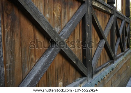 an element of the old wooden wall
