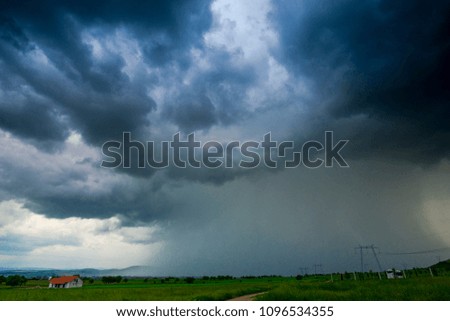 Dramatic storm clouds