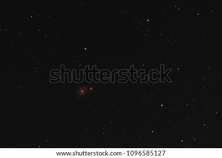 The Whirlpool Galaxy in the constellation Canes Venatici as seen from Mannheim in Germany.