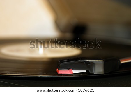 Old-fashioned record-player