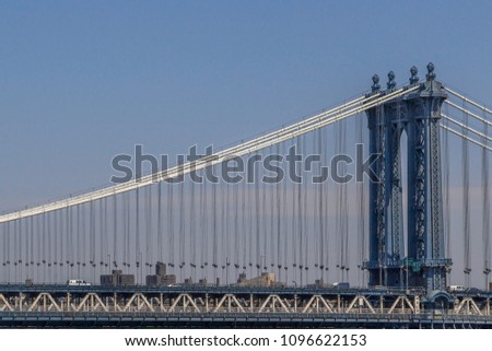 View of Manhattan Brigde from brooklyn Bridge