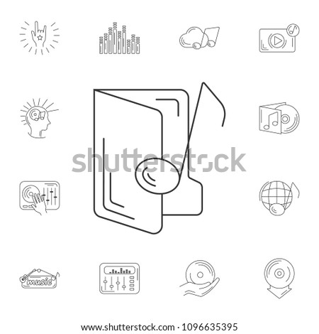 Music folder icon. Simple element illustration. Music folder symbol design from Musical collection set. Can be used for web and mobile on white background