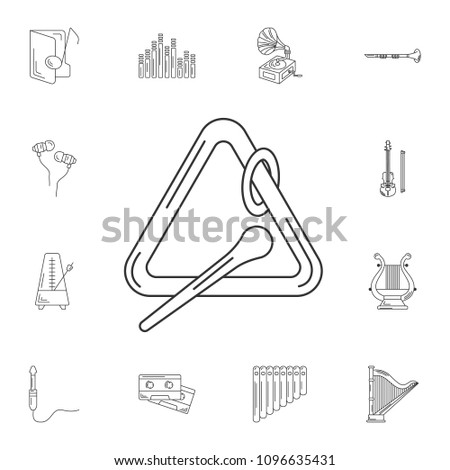 Triangle instrument icon. Simple element illustration. Triangle instrument symbol design from Musical collection set. Can be used for web and mobile on white background