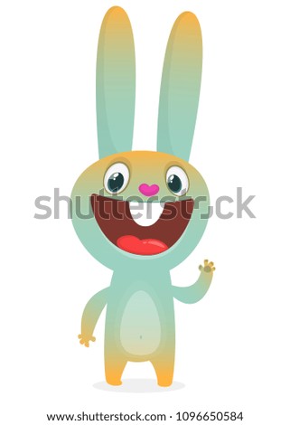 Cute rabbit cartoon. Vector isolated