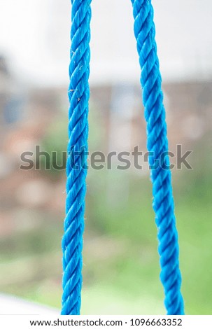 Detailed Closeup of Blue Nylon Cord