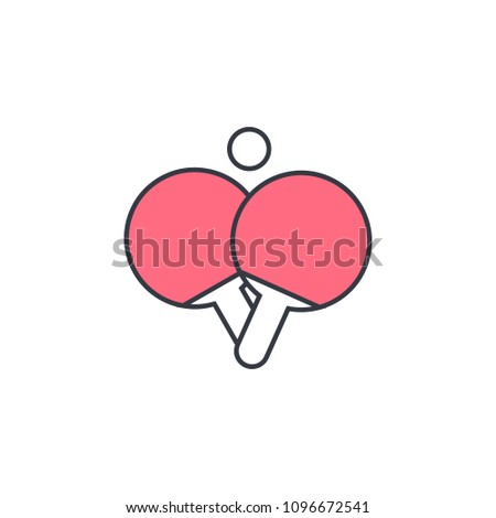 Ping pong icon. Element of web icon with one color for mobile concept and web apps. Thin line Ping pong icon can be used for web and mobile. Premium icon on white background