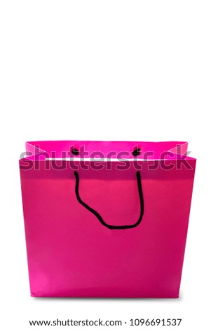 Shopping concept on white background - Paper bags are more eco fraindly than plastic