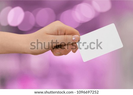 Hand holding blank