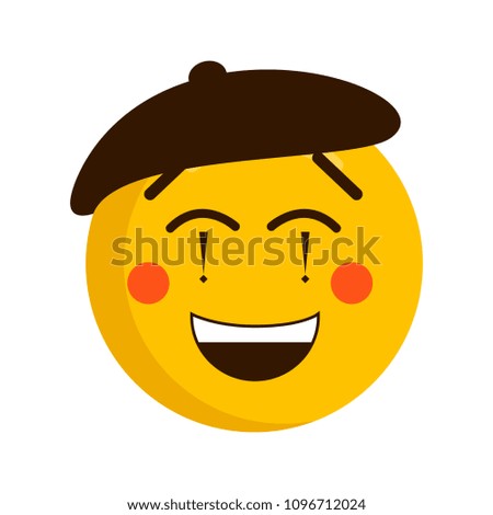 Happy mime emoji icon