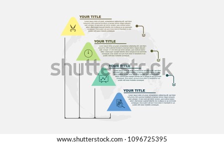 Infographic colorful Icon Abstract Design for Presentation Business Plan Process.