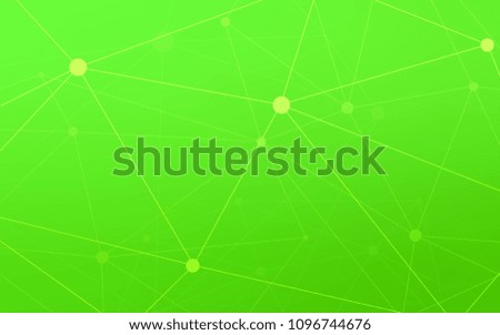 Light Green vector background with bubbles, lines. Modern abstract colorful illustration with spheres and lines. Beautiful design for your business advert.