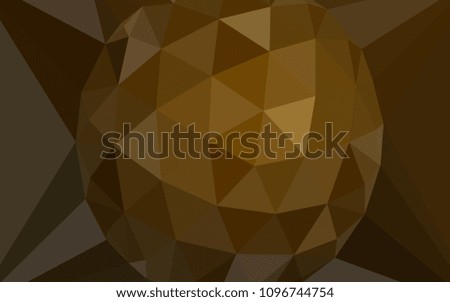 Dark Orange vector abstract mosaic backdrop with a diamond. A sample with polygonal shapes. A new texture for your web site.