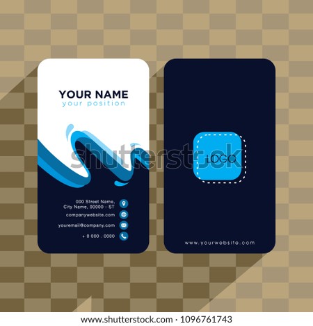 water company business card template