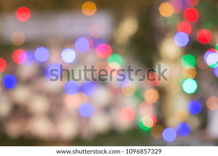 Bokeh Background Image Set at Night with Noise