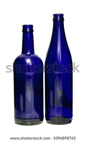 glass bottle on white background isolated