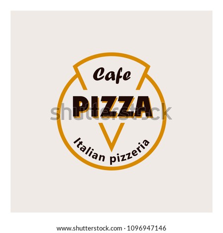 Logo for the Italian pizza in the form of pizza.