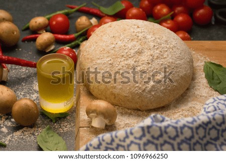 close up picture of pizza and focaccia bread ingreidients