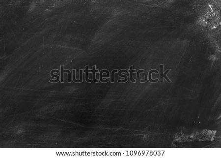 Old blank dirty chalkboard .Empty Chalkboard Background with writing space. 

