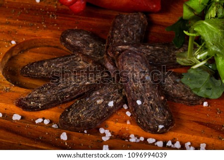 Sausages plate mix snack