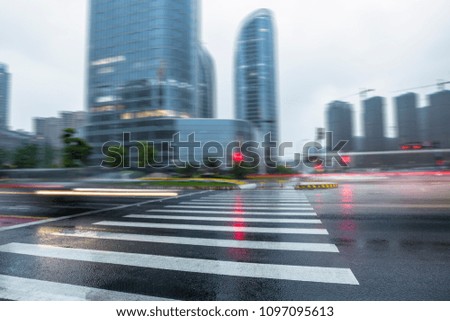 The road traffic scene in the main road of Shanghai City, China