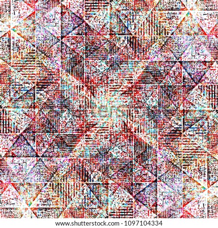 Geometrical watercolor texture repeat modern pattern
