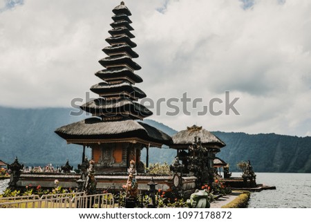 
Pictures at the Ulun Danu Batur temple in Indonesia, on the island of Bali. Spiritual and well-known place.