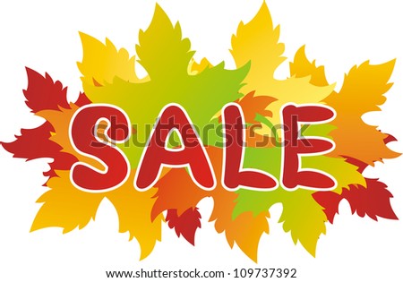 Vector illustration of autumn sale