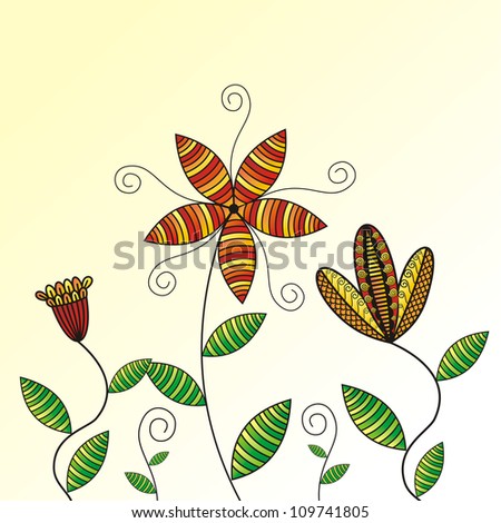Vector illustration of floral pattern background