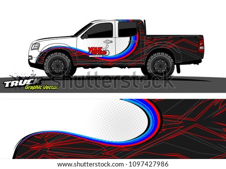 truck wrap design vector. abstract background for vehicle vinyl branding