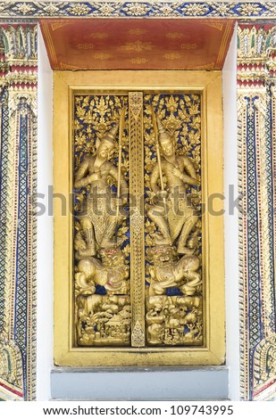 Thai temple door