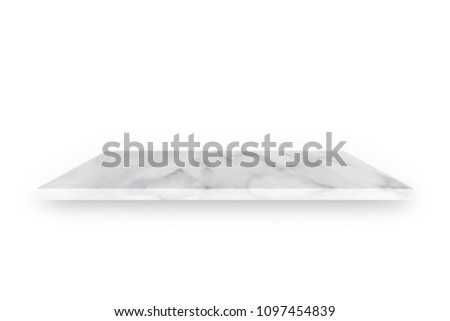 Empty marble on white background. For display or montage your products.