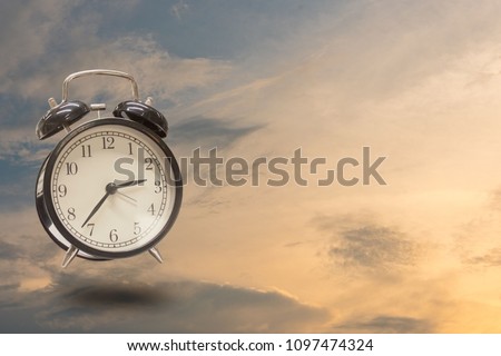 The clock on the time background and the important part cliping.