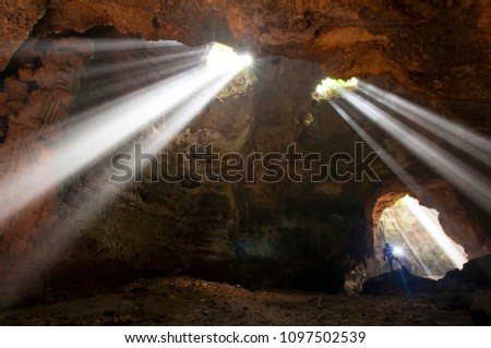 Beautiful Ray Of Light In Terawang Cave 