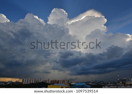 Iridescent storm clouds