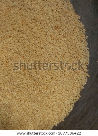 sesame, white, seeds, roasted, background, food