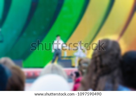 Festival concert show theme creative abstract blur background with bokeh effect