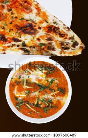 Dal Makhani or Daal Makhni with Naan is an authentic Indian Food is very popular in lunch or Dinner