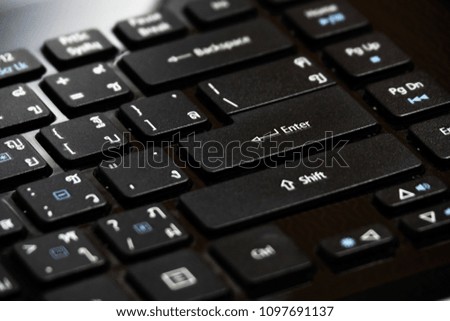 Button on keyboard black color