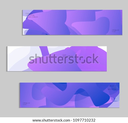 Abstract cover template with gradient design elements. Futuristic abstract modern pattern with fluid colors creating digital art. Bright colored background artistic social media web banner