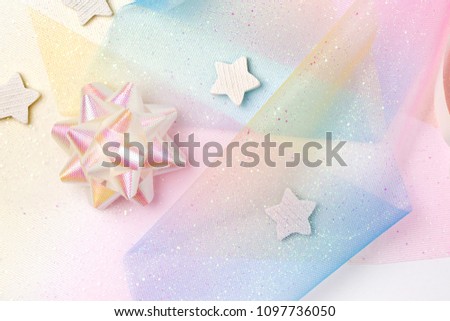 Festive background in Rainbow pastel colors. Unicorn party. 