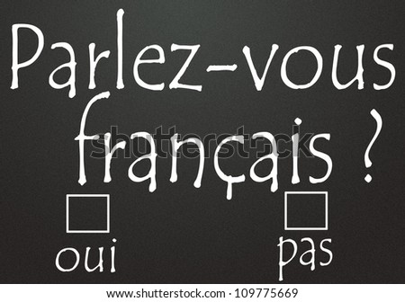do you speak french ? title  written in french