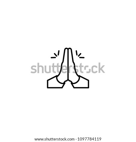 Folded Hands vector icon Royalty-Free Stock Photo #1097784119