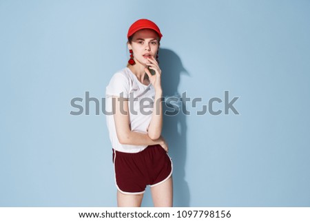 teenager in a red cap, reverie                           