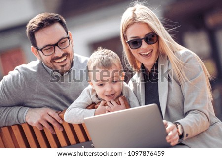 Family having great time together outdoors.