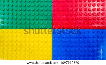  background of four color toy children with intersection  