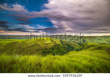 A view from Morinda Hill Sumba Indonesia Royalty-Free Stock Photo #1097936339