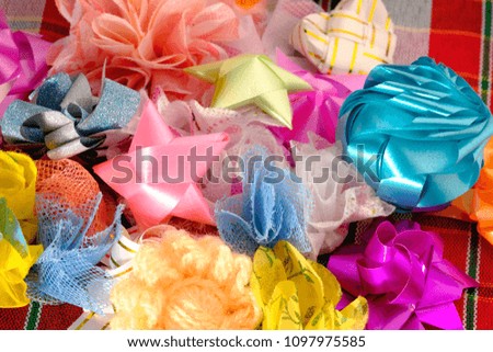 Artificial flower from ribbon
