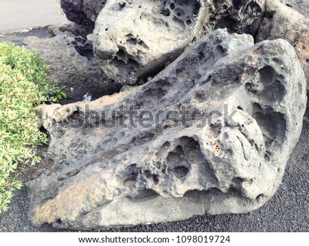 Natural lava rock